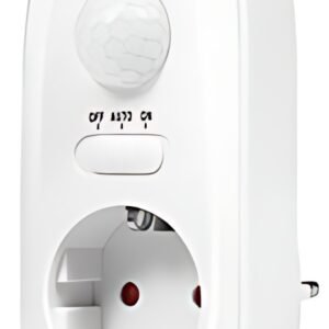 Fiche adaptateur LogiLink avec détecteur de mouvement, blanc