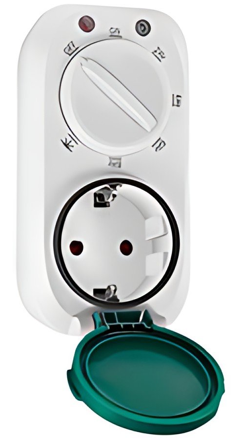 Minuterie mécanique LogiLink avec capteur crépusculaire, IP44