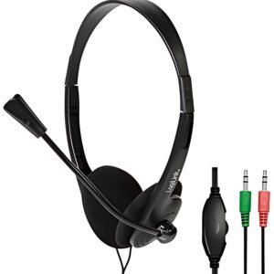 LogiLink Casque stéréo, avec micro, noir