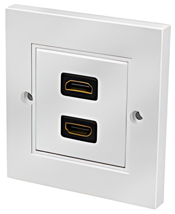 LogiLink Plastron HDMI, 2x femelle HDMI-femelle HDMI, blanc