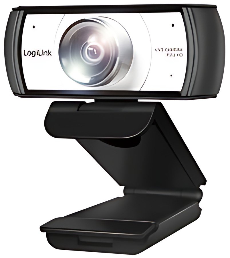 LogiLink Caméra de conférence HD USB, 2 micros, 120 degrés