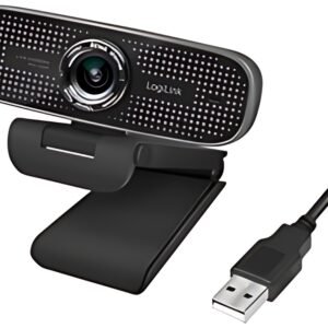 LogiLink Caméra de conférence HD USB, 2 micros, 100 degrés