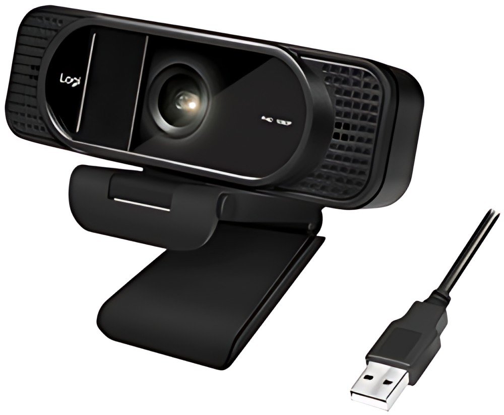 LogiLink Webcam USB Full HD avec micro double, noir