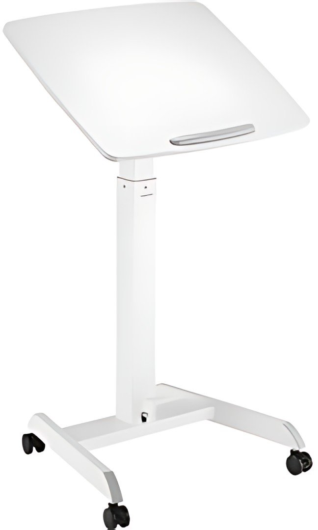 LogiLink Poste de travail assis/debout, sur roulettes, blanc
