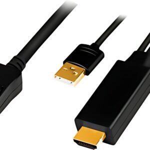 LogiLink Câble HDMI, connecteur HDMI-A + USB-A - DisplayPort