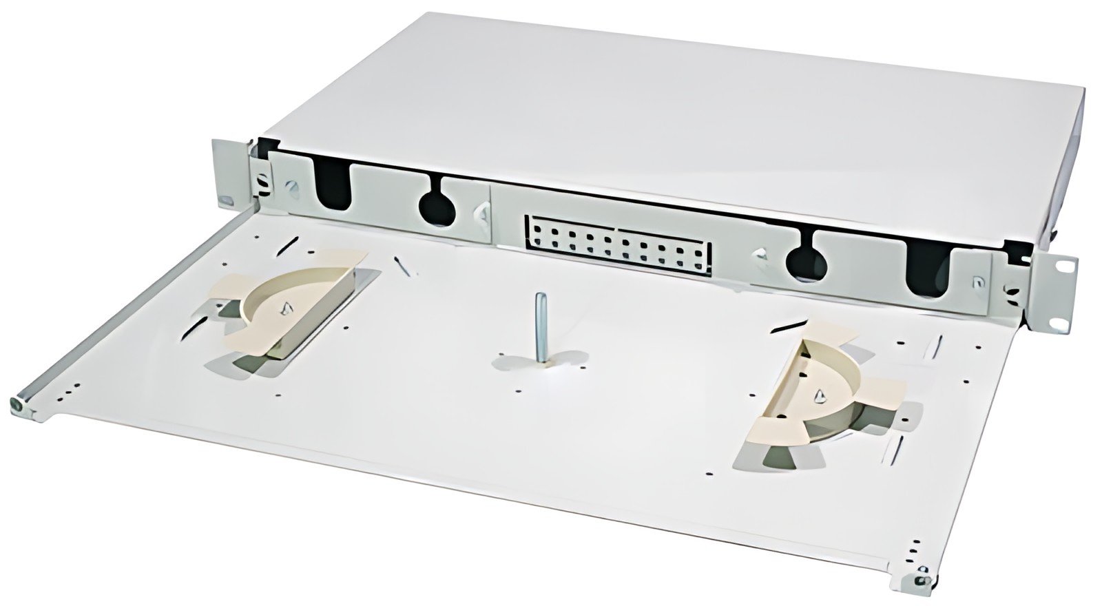 LogiLink Cassette d'épissurage 19", tiroir vide, gris clair