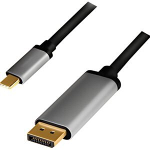 LogiLink Câble USB, fiche mâle USB-C-mâle DP, 1,8 m