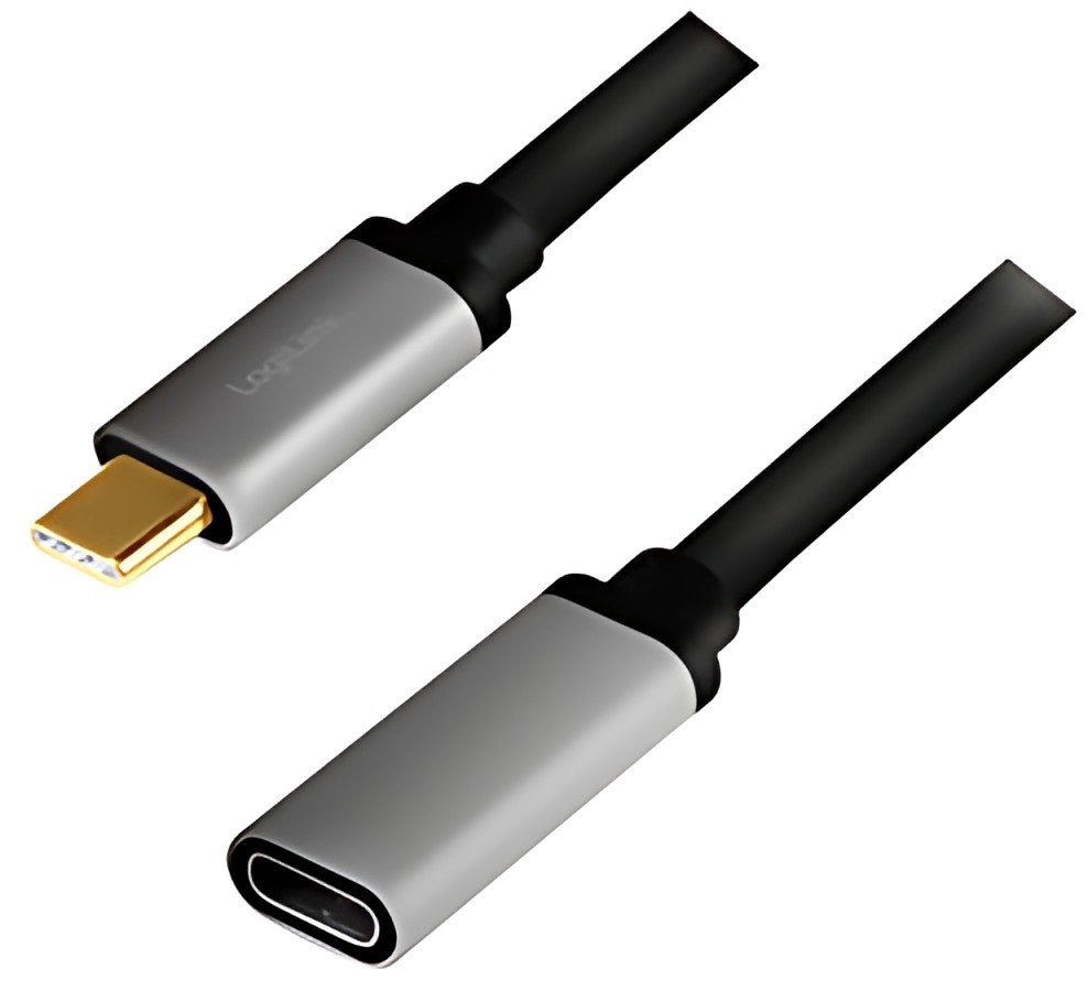LogiLink Câble de rallonge USB 3.2, noir/gris, 0,5 m