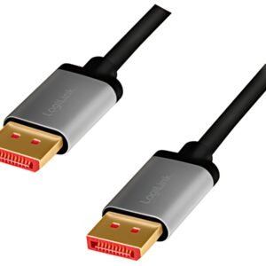 LogiLink Câble DisplayPort 1.4, fiche mâle - mâle, 1,0 m