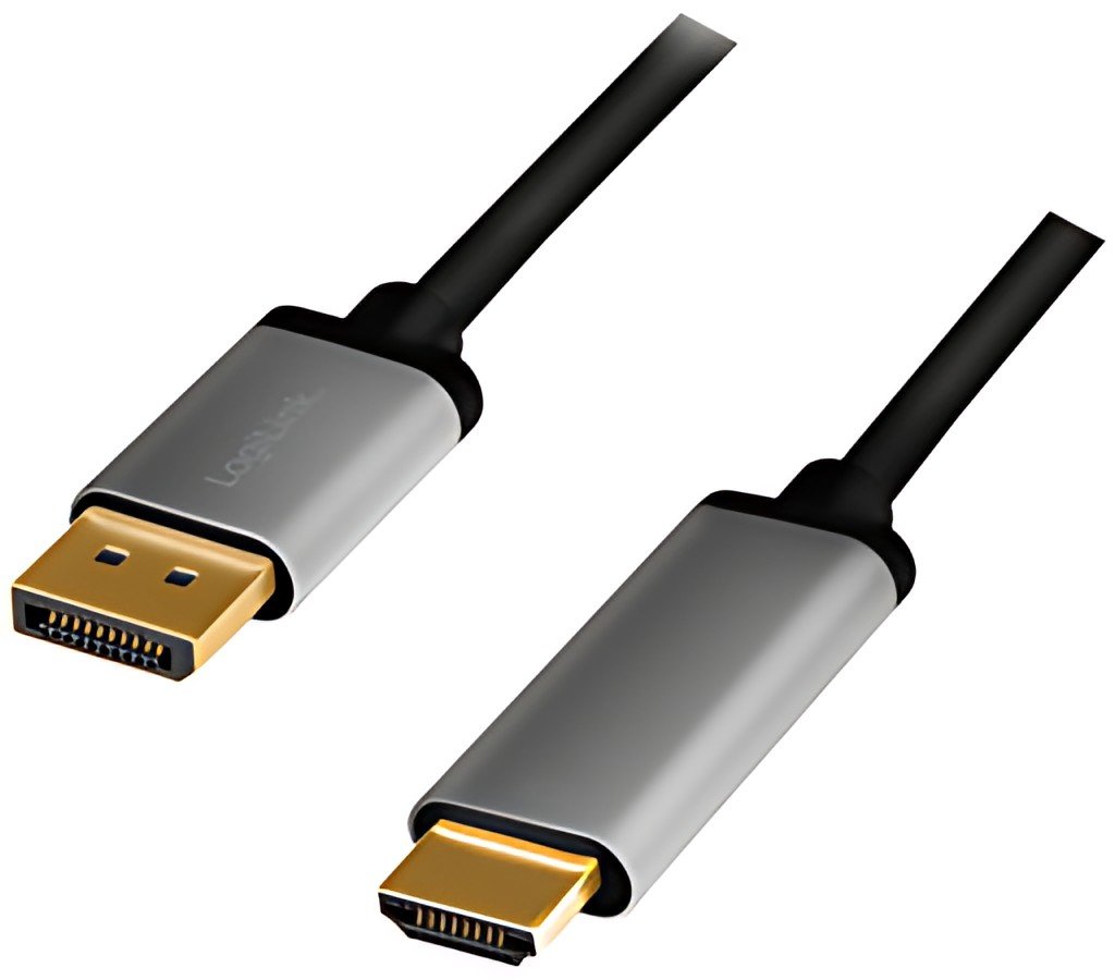 LogiLink Câble DispolayPort - HDMI, 2,0 m, noir/gris
