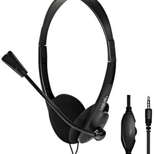 LogiLink Casque stéréo, avec microphone, noir