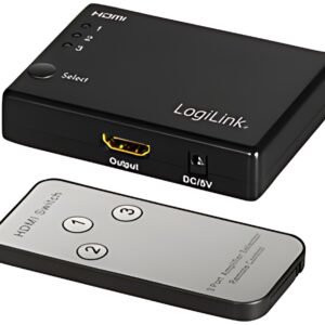 LogiLink Commutateur Full HD Small HDMI, 3 ports, noir