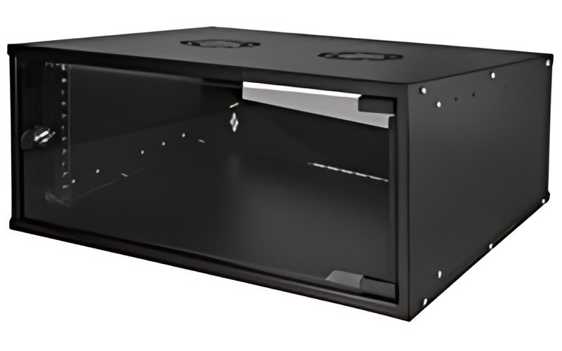 LogiLink Coffret mural 19" ECO, 4 U, assemblé, noir
