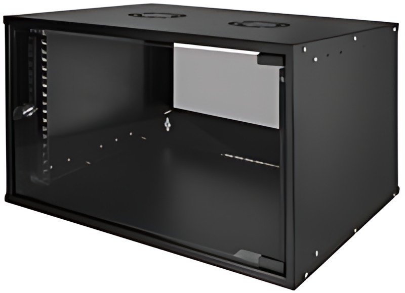 LogiLink Coffret mural 19" ECO, 6 U, assemblé, noir