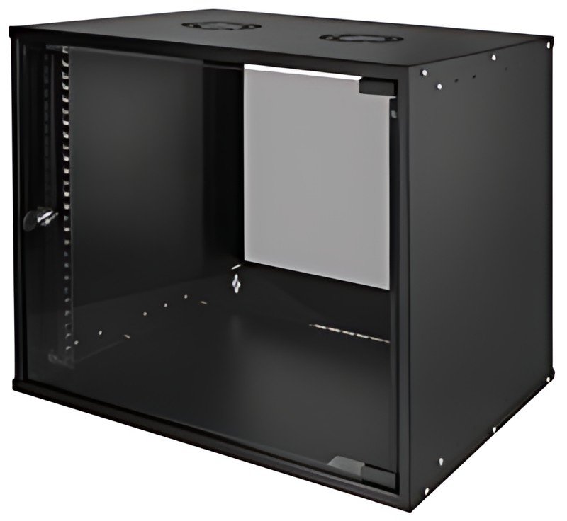 LogiLink Coffret mural 19" ECO, 9 U, assemblé, noir