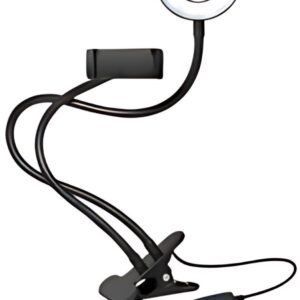 LogiLink Ring light avec support de smartphone à pince, 85mm