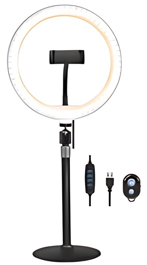 LogiLink Ring light avec trépied pour smartphone