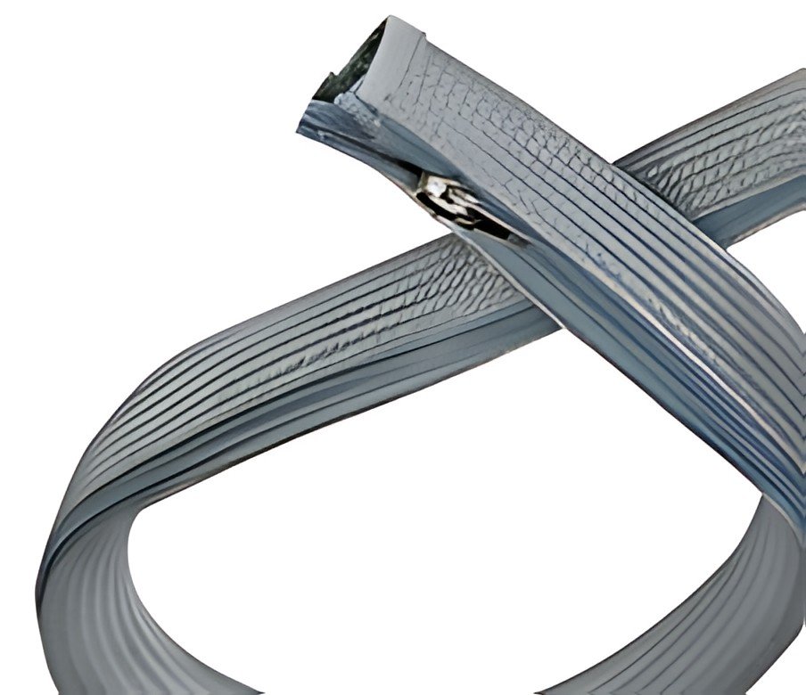LogiLink Gaine pour câble avec fermeture zip, 1,0 m, gris