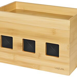 LogiLink Boîte à câbles, en bambou
