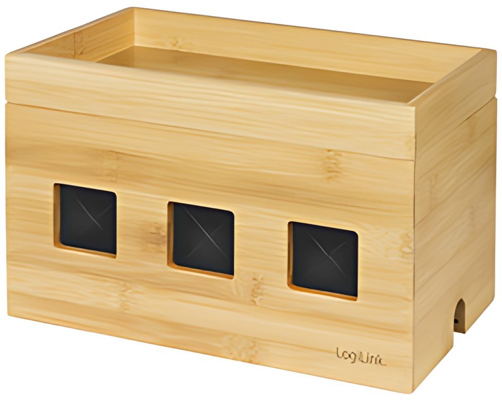 LogiLink Boîte à câbles, en bambou