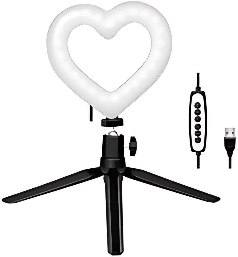LogiLink Trépied LED avec coeur avec contrôle de l'éclairage