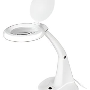 LogiLink Lampe loupe à LED, 2 lentilles, blanc