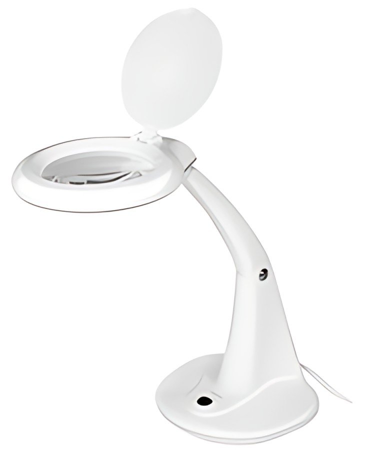 LogiLink Lampe loupe à LED, 2 lentilles, blanc