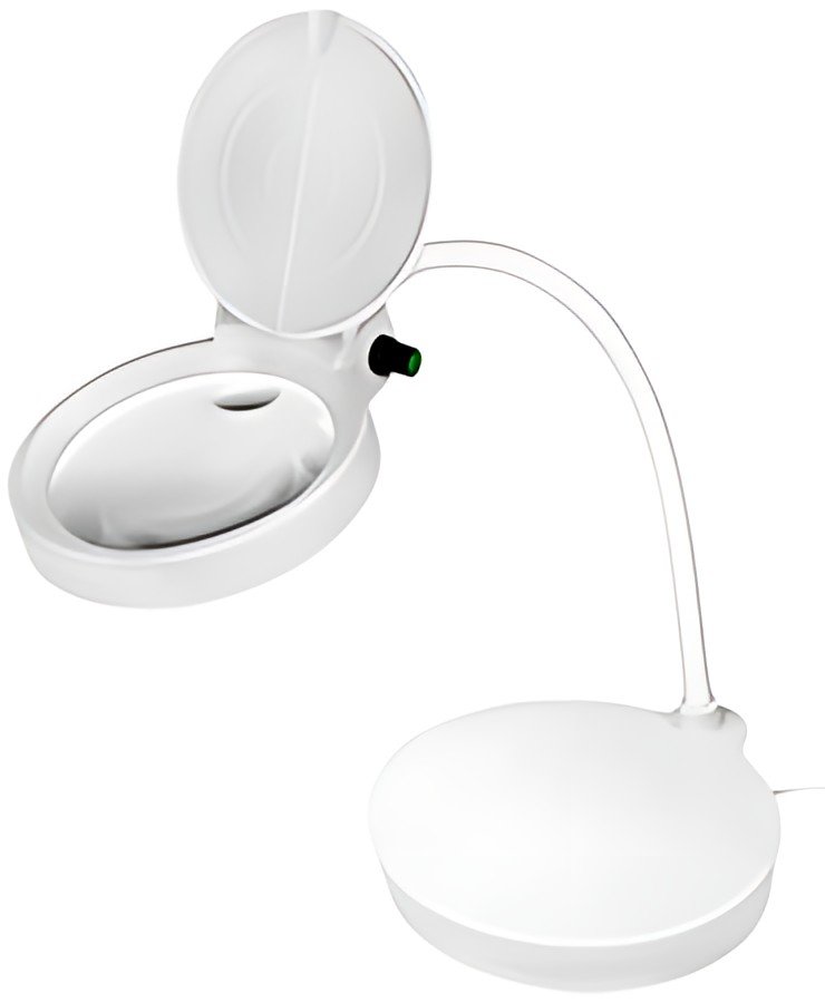 LogiLink Lampe loupe à LED, à 2 lentilles, dimmable, blanc