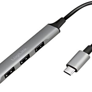 LogiLink Slim Hub USB 3.2 Gen 1, 4 ports, boîtier aluminium