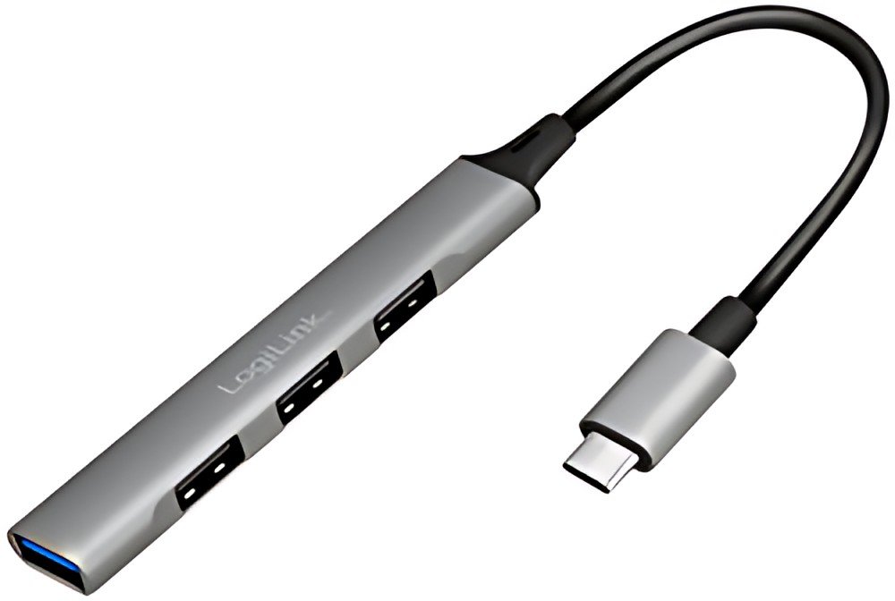 LogiLink Slim Hub USB 3.2 Gen 1, 4 ports, boîtier aluminium