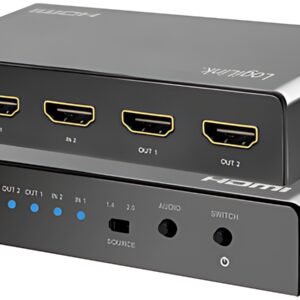 LogiLink Commutateur HDMI 4K/60 Hz, 2x 2, bidirectionnel