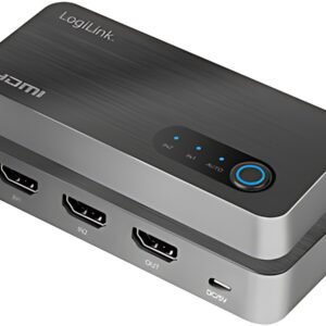 LogiLink Commutateur HDMI 8K/60 Hz, 2 x 1 port, noir