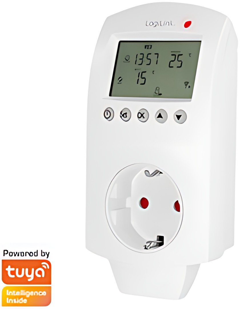 Prise adaptateur pour thermostat intelligent Wi-Fi LogiLink, 1 voie, blanc