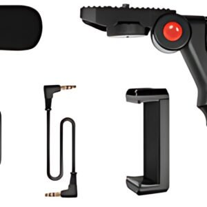 LogiLink Kit de vlogging avec lumière LED, avec microphone