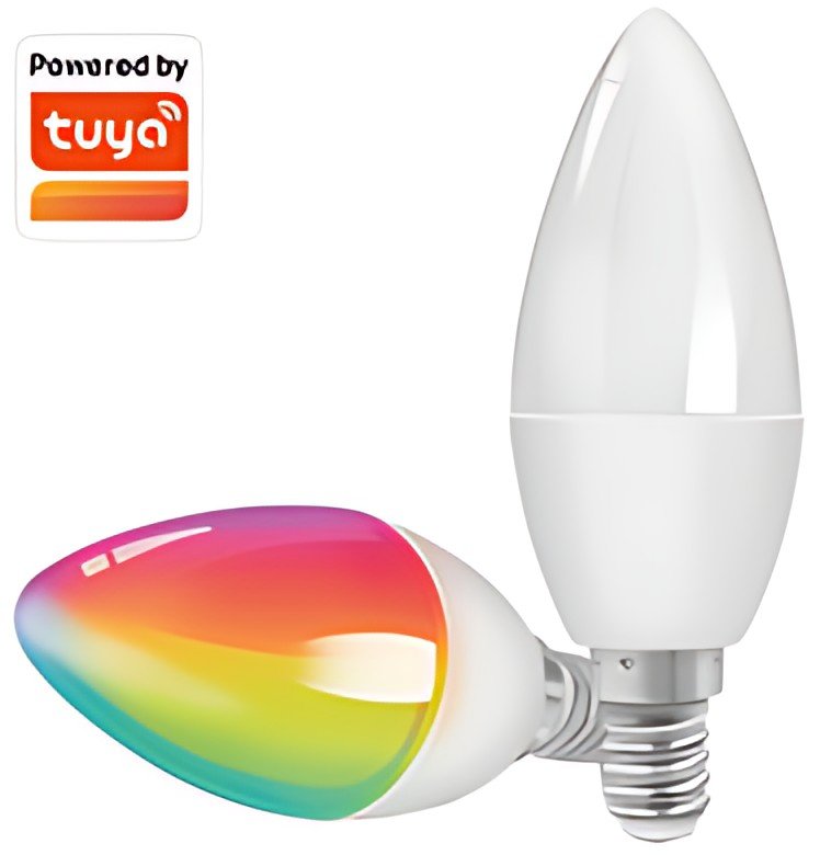 LogiLink Ampoule LED WiFi Smart, compatible Tuya, E14, blanc