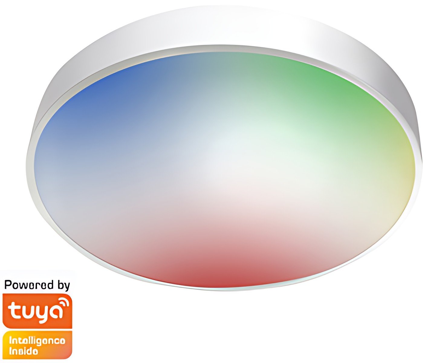 LogiLink Plafonnier LED WiFi Smart, compatible Tuya, blanc