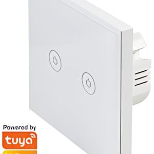 LogiLink Interrupteur mural RGB WiFi Smart, 2 boutons, blanc
