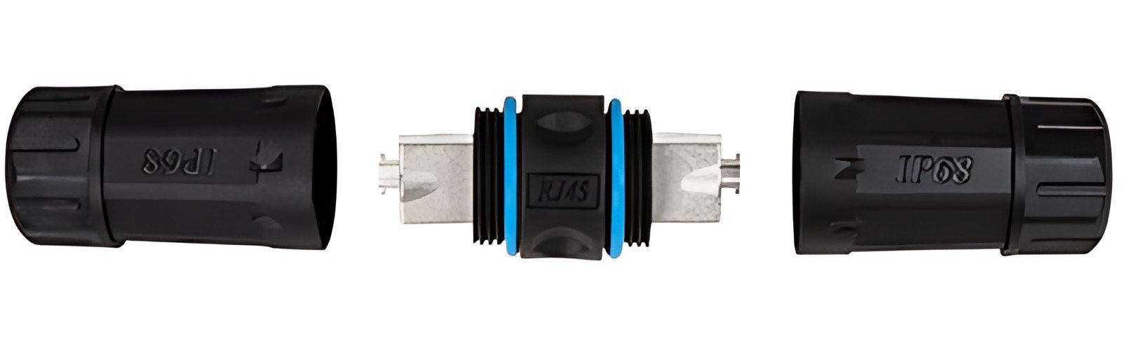 LogiLink Connecteur de câble extérieur, cat.6A/7/7A/8, noir