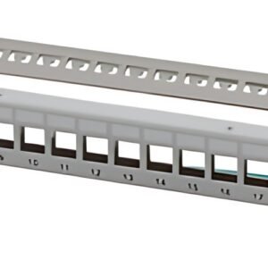 LogiLink Panneau de brassage 19" Keystone, 24 ports, gris