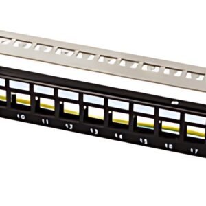 LogiLink Panneau de brassage 19" Keystone, 24 ports, noir