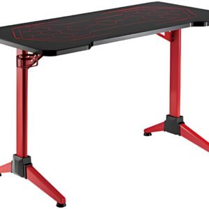 LogiLink Bureau de gaming avec motif alvéolaire géométrique