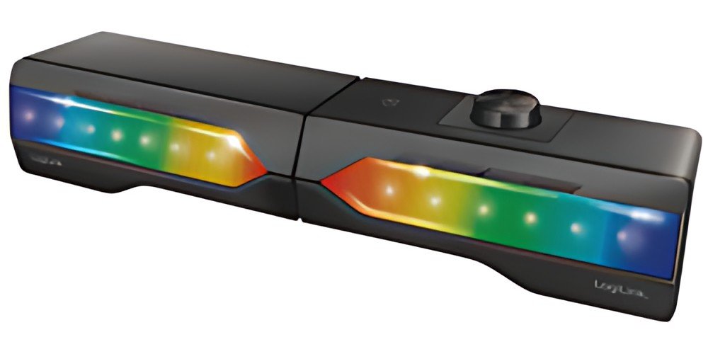 LogiLink Barre de son lumineuse mobile, noir