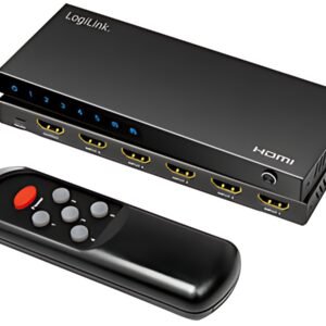 LogiLink 4K/60Hz Commutateur HDMI, 5 ports, noir