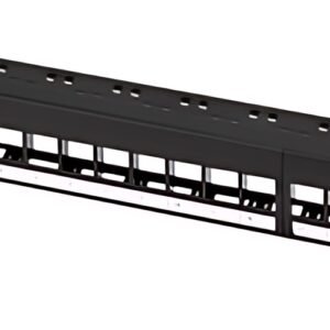 LogiLink Panneau de brassage 19" Keystone, 24 ports, noir