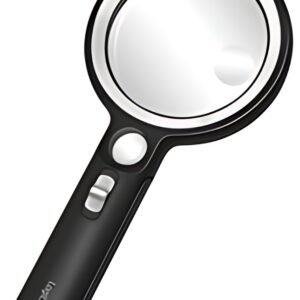LogiLink Loupe avec manche, lampe UV & LED, rond, noir