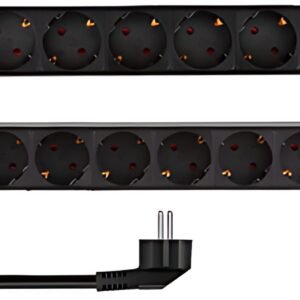 LogiLink Multiprise 19" 16 prises, parasurtenseur, noir