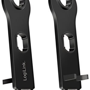 LogiLink Jeu de clés de montage pour fiches PVC, noir