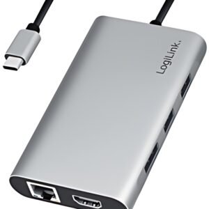 LogiLink Docking station USB 3.2 (gén.1), USB-C, 8 ports
