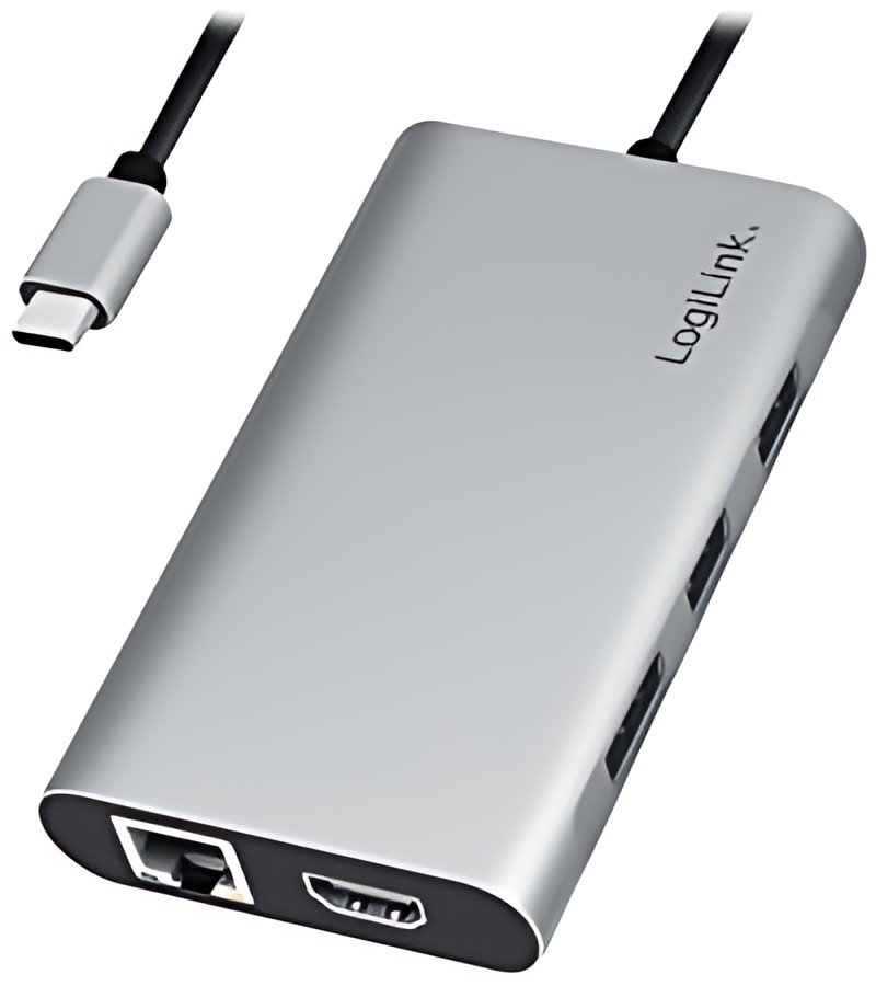 LogiLink Docking station USB 3.2 (gén.1), USB-C, 8 ports