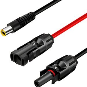 LogiLink Câble pour panneau solaire, 1,8 m, noir/rouge